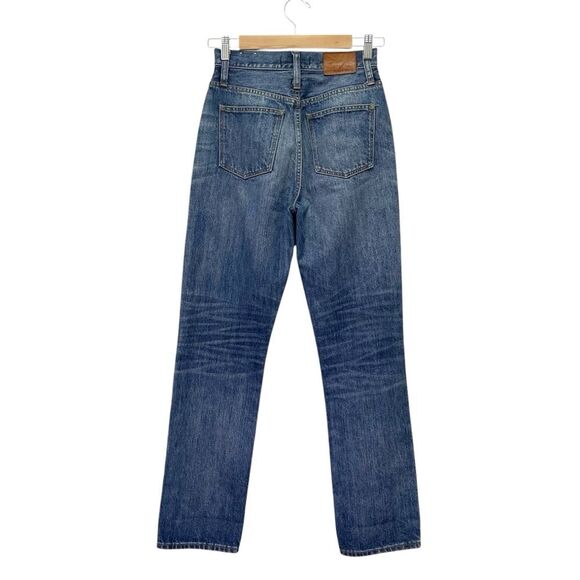 Madewell Rivet & Thread Boyjean Linwood Wash Size 25 | 0 Straight Leg High Waist - Picture 3 of 10